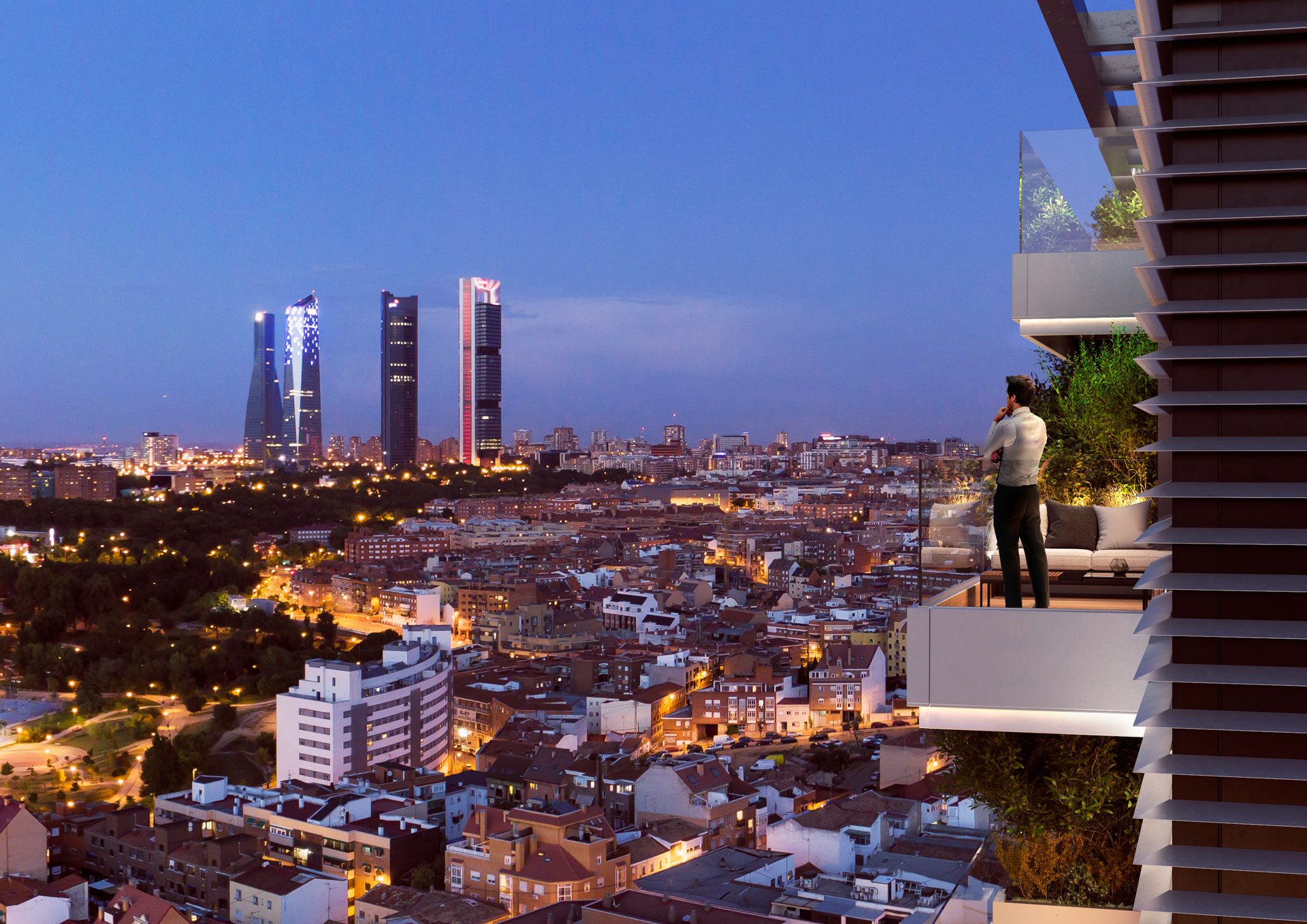 Spectacular terrace with panoramic views of the city